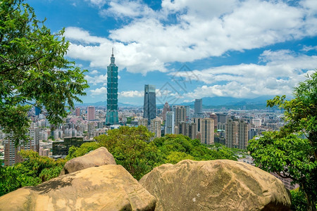 金融台北市中心湾蓝天线首都场景图片