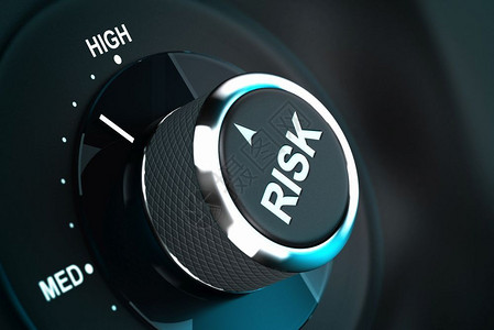 监视器等级投资以中层和高之间的风险字句指向中层和高3D适合风险管理或决策过程情况外地决策程序深度风险管理三D适用于风险管理或决策背景图片