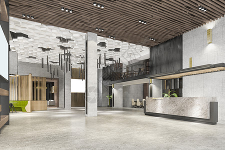 白天3d提供豪华酒店接待厅入口和高上限休息室餐厅内的大理石建造高清图片素材