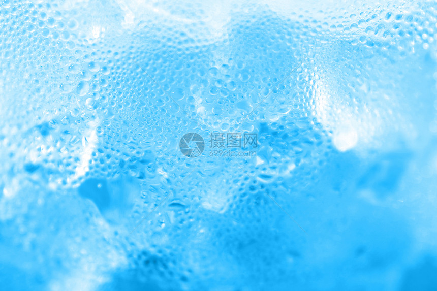 季节冷藏冰蓝色纹理有选择聚焦点a淡水冷冰蓝质料有选择的焦点窗户图片