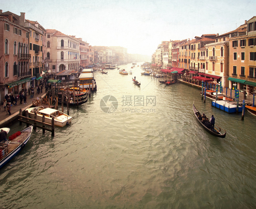 圣诞老人意大利威尼斯运河渠道图片