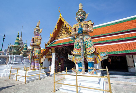 历史监护人泰国蓝天寺庙守护神的泰国社图片