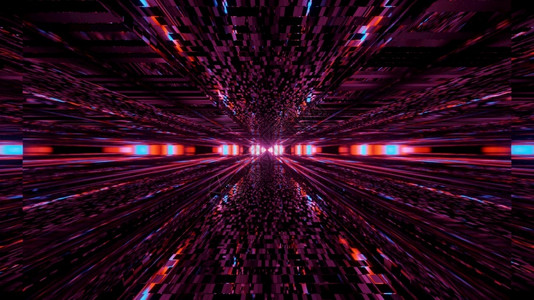 动态抽象光效应4kuhd3d插图背景黑暗光分子神经量插图背景隧道运动发光场景背景图片