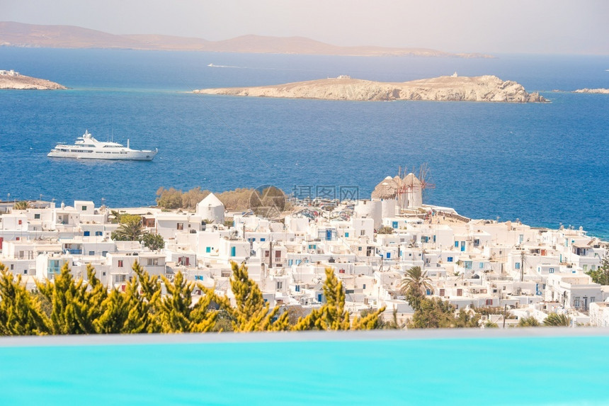 老的希腊米科诺斯岛传统希腊村庄的景观希腊欧洲海蓝色的图片