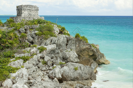 绿松石加勒比海滩的景象美丽旅游图片