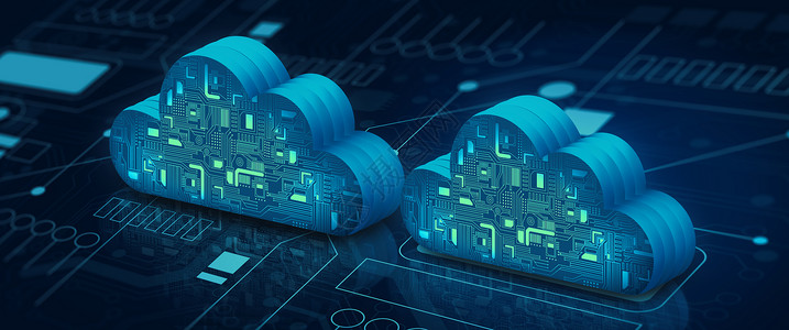 泰国清迈蓝庙在线的等距那空云计算技术互联网关于电路汇合点与蓝背景云服务摘要蓝背景云服务储存概念3D插图的云计算技术设计图片