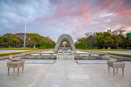 建筑学博物馆日本广岛2019年3月4日本广岛和平纪念公园HIROSHIMA专为广岛作世界上首个遭受核攻击的城市而留下遗产历史高清图片素材