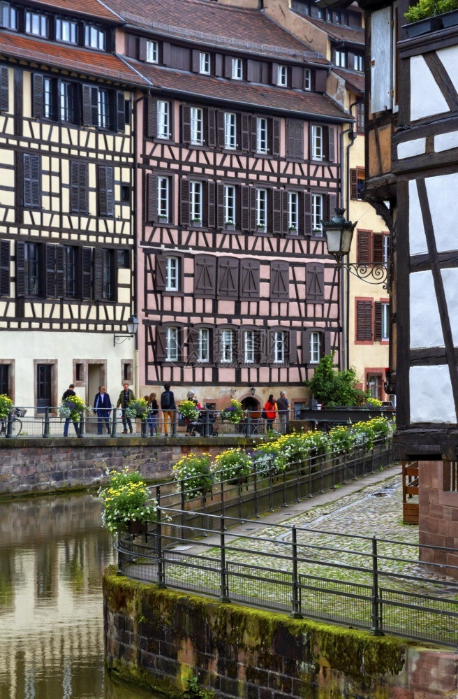 遗产游客镇小法兰西历史街区带桥斯特拉堡法国小兰西图片