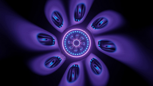 发射紫色光剪影通道4kuhd3d插图背景推进空间量子到不同维度插图背景圆形的象背景图片