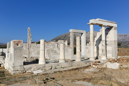 希腊纳克索岛德米特寺庙欧洲传统的纪念碑图片