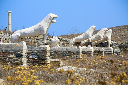 毁了Delos岛是希腊重要考古遗址之一位于希腊不朽的语图片