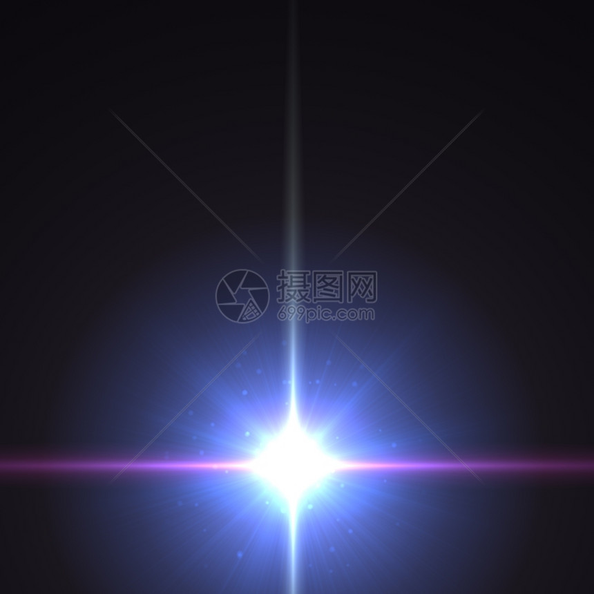 星设计的散景以3D软件制成的有透镜照明和bokeh效应的恒星图片