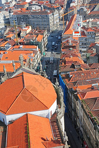 充满活力葡萄牙波尔图城市鸟瞰葡萄牙波尔城市鸟瞰红色的如画图片
