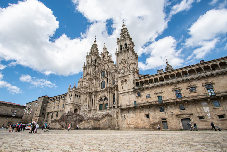 城市寺庙西班牙加利亚世界遗产地点圣亚哥德孔波斯泰拉统一世界大教堂著名的图片