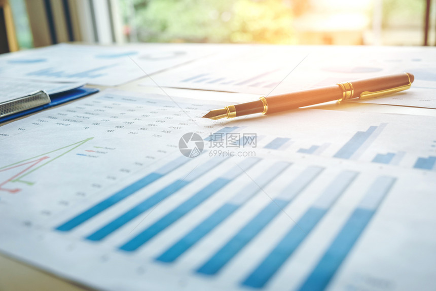 报告图表的参考书载于商业文件账单保持投资图片