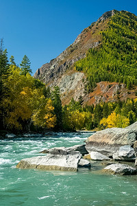 娱乐山区河流过岩石是阿尔泰自然山区河流过岩石自然是阿尔泰卡通超过图片