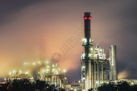 天然气涡轮燃机发电厂支持生产燃料工蒸汽高清图片素材