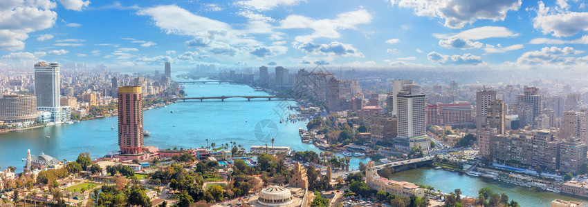 天际线旅游河埃及开罗市的美丽全景埃及开罗市的美丽全景图片