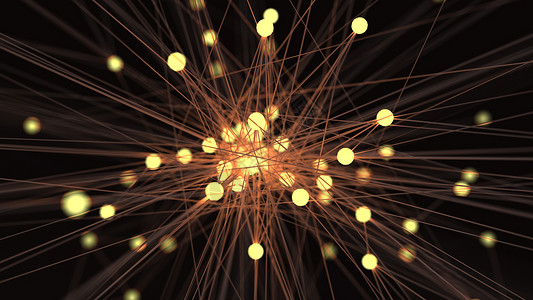 橙咬金黄色的科学明亮黄色光灯泡摘要未来技术网络节点有线数据传输路连接和通信结构概念脑神经和电子主题要素3D插图D大脑和电子中枢设计图片