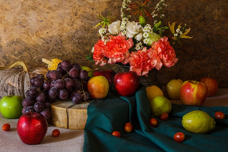食物季节生活与果实相伴的永生和一朵美丽的花图片