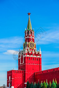 莫斯科克里姆林宫俄罗斯欧洲的帕卡亚塔正方形墙天空图片