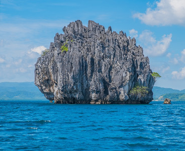 菲律宾艾尼多的石灰岩岛旅行冒险海岸图片