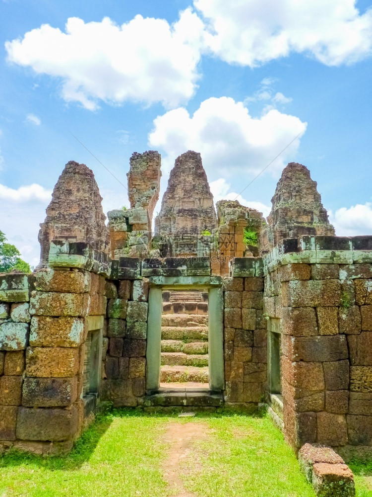 柬埔寨暹粒吴哥地区东Mebon寺庙受保护著名的宗教图片