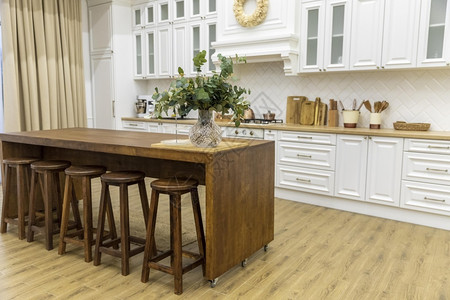 时髦的高室内设计木制家具高分辨率清晰度照片厨房内部设计优质照片屋图片