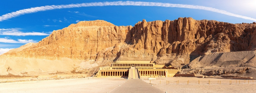 主要的上埃及卢克索Hatshepsut主要观点的犹太寺庙拉美西斯建筑学埃及人高清图片素材