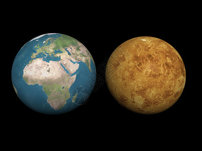 月亮大小渐变地球和金星行除以比较黑色背景的大小之外美国航天局提供的这一图像要素发现经过科学背景
