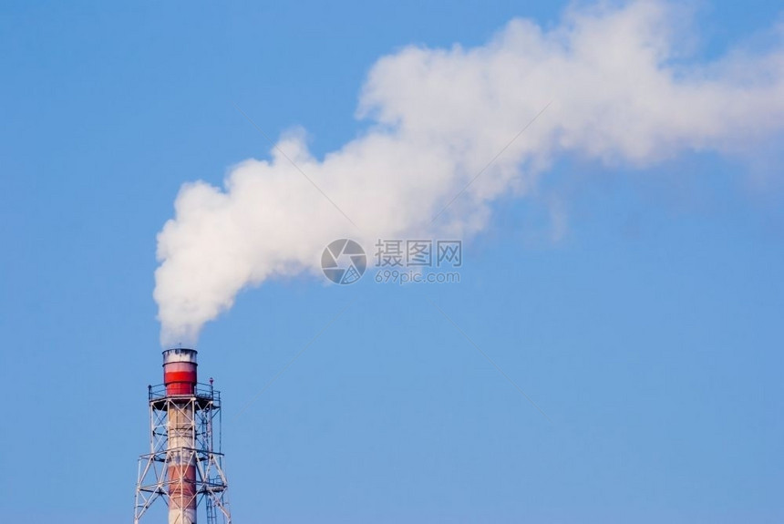 电的含有清白烟工业囱燃料二氧化图片