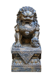 寺庙亚洲艺术守护佛教雕塑的卫神狮福虎犬亚洲人高清图片素材