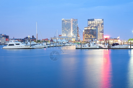 建筑物复制状态美国马里兰州巴尔的摩内港Marina图片