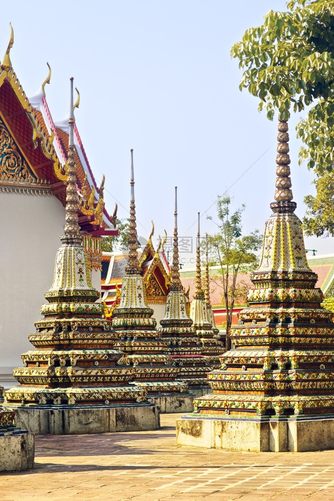 旅游弧泰国曼谷WatPo寺庙院照片图片