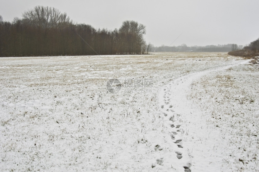 屋自然十二月寒冷的天气下积雪覆盖着美丽的农村风景图片