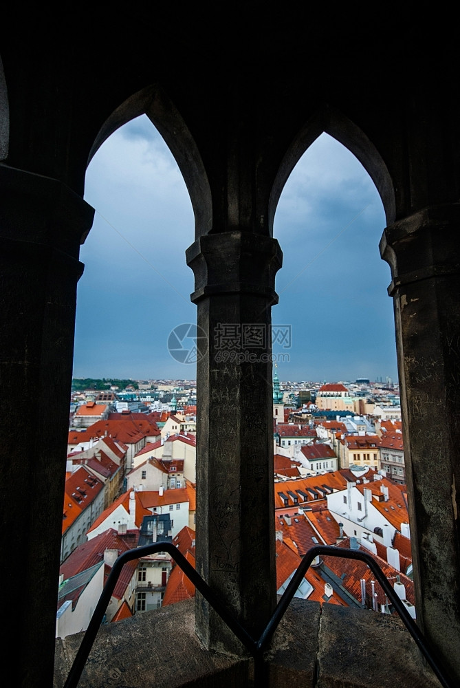 城堡宗教美丽的老城区布拉格风景捷克红色的图片