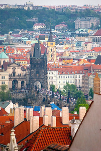 桥地标美丽的老城区布拉格风景捷克遗产图片