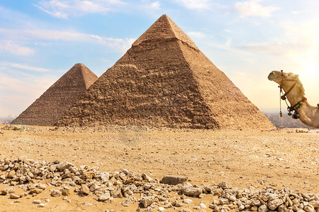 Chephren金字塔和Cheops金字塔埃及吉萨兴趣文化胡夫图片