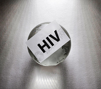 全球艾滋威胁和全球警报的HIV标签感染医疗的实验室图片