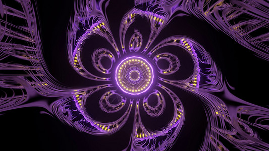 魔法光环超级大国黑暗中的秘密隧道有紫色奥拉4kuhd3d插图背景神秘力量紫光亮隧道4k设计图片