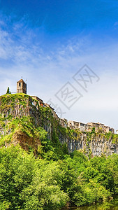 西班牙罗卡州斯特利德拉罗卡城堡村庄山图片