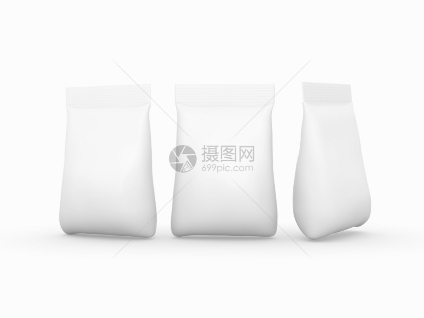 白色袋包括剪切路径装或等各种产品如糖果零食奶粉咖啡盐糖粉末冷冻剂种子或谷物准备用于设计或工艺品A剪裁白色的面条图片