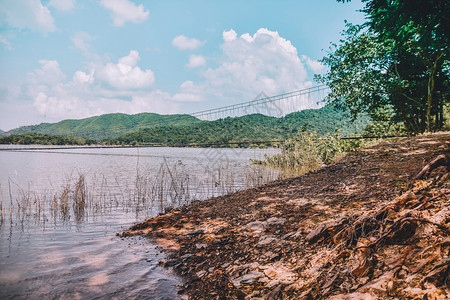 旅游风景泰国自然湖山区公园Prachinburi省公园KrachanDam公园风景优美欧洲高清图片素材