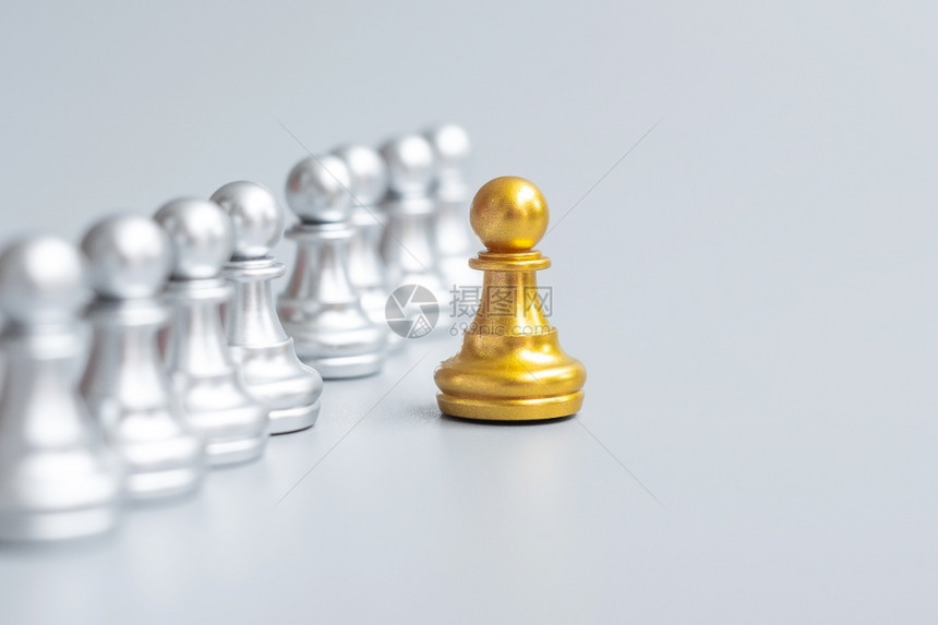 统一金棋子或领袖商人从银导商业团队合作和人力资源管理念的人群中脱颖而出招聘不同之处图片