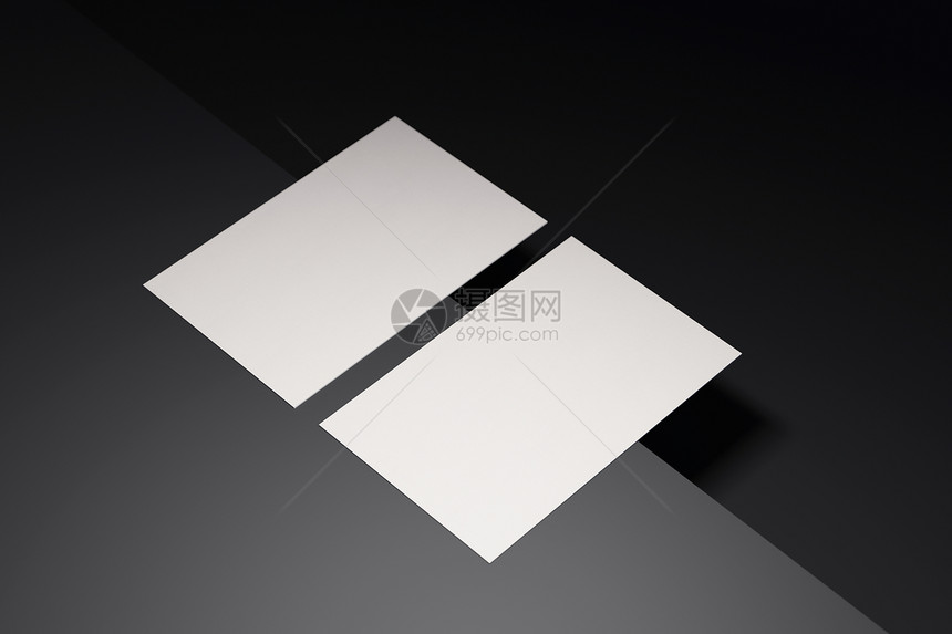 黑色和白商务卡纸模型板空白间覆盖用于在黑铬底背景上插入公司标志或个人身份的公司徽标或个人身份现代概念3D插图奢华地面广告图片