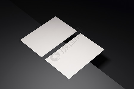 舞蹈个人名片黑色和白商务卡纸模型板空白间覆盖用于在黑铬底背景上插入公司标志或个人身份的公司徽标或个人身份现代概念3D插图奢华地面广告设计图片