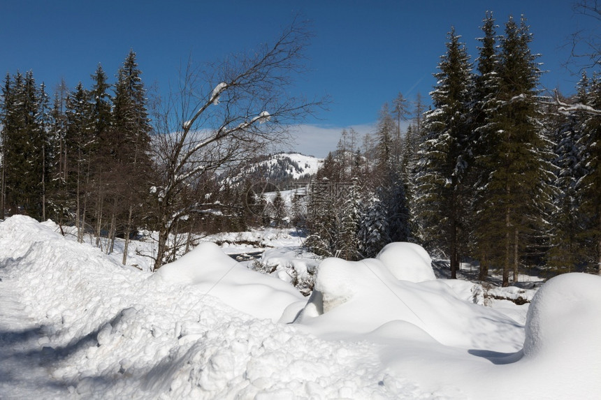 冬季雪山风光图片