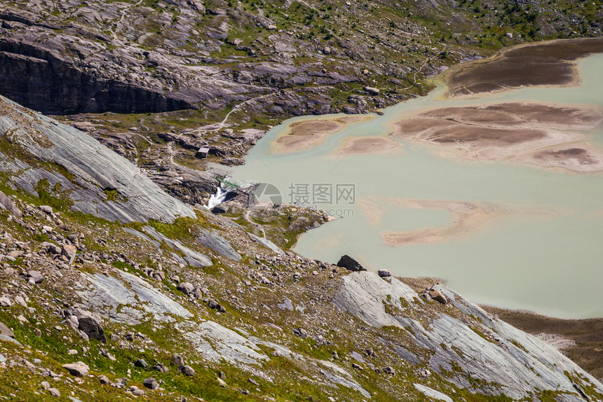 奥地利公园HoheTauernGrossglockner以下冰川湖户外景观美丽图片
