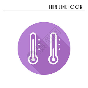 徽式美食措施平坦的诊断温度计线简单图标天气符号象预报设计元素模板移动应用程序web和小部件矢量线图标孤立插平面志轮廓徽温度计线简单图标天设计图片
