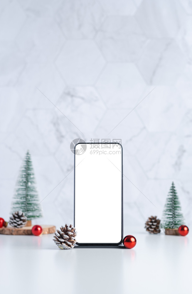 圣诞装饰风格手机屏幕图片